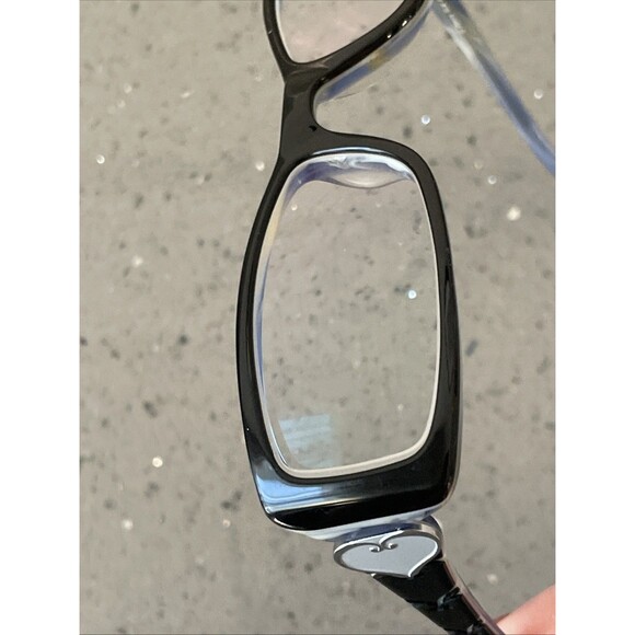 CANDIE'S C HENNA BLK BLACK BLUE EYEGLASSES Frames ONLY 48-17-135 rectangle full - Picture 11 of 12